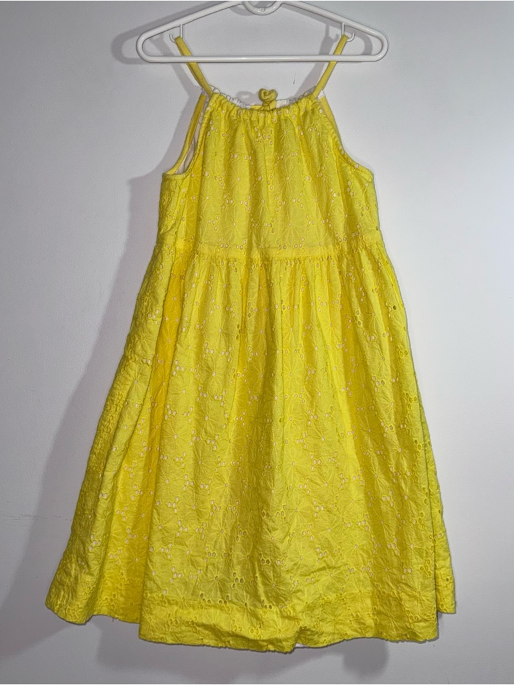 Florence Eiseman Yellow Eyelet Cotton Dress Girls 6X Sundress